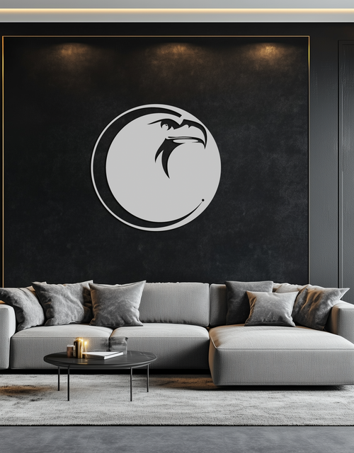 Load image into Gallery viewer, Eagle Moon Metal Wall Art - Majestic and Bold Decor- KAF185
