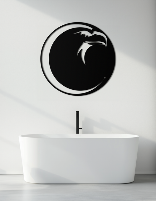 Load image into Gallery viewer, Eagle Moon Metal Wall Art - Majestic and Bold Decor- KAF185
