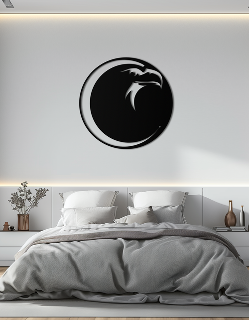 Load image into Gallery viewer, Eagle Moon Metal Wall Art - Majestic and Bold Decor- KAF185
