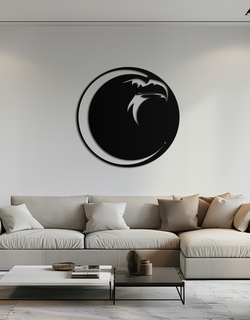 Load image into Gallery viewer, Eagle Moon Metal Wall Art - Majestic and Bold Decor- KAF185
