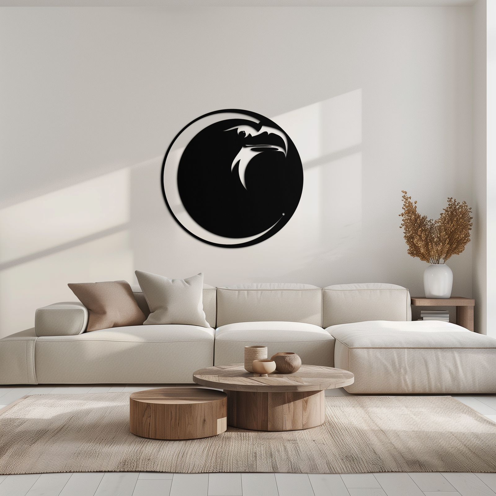 Eagle Moon Metal Wall Art - Majestic and Bold Decor- KAF185