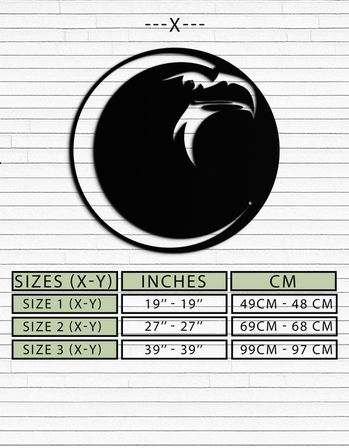 Load image into Gallery viewer, Eagle Moon Metal Wall Art - Majestic and Bold Decor- KAF185
