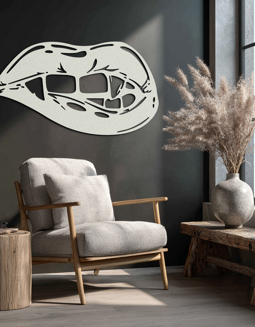 Load image into Gallery viewer, Geometric Lips Metal Wall Art - Bold &amp; Modern Statement Piece- KAF186
