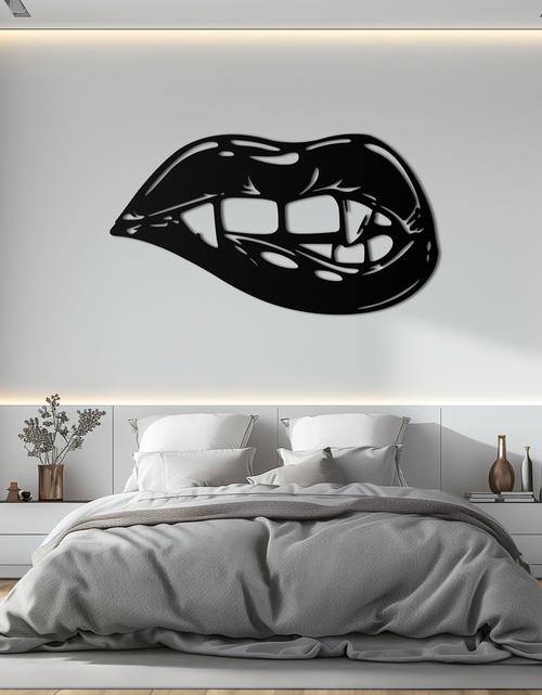 Load image into Gallery viewer, Geometric Lips Metal Wall Art - Bold &amp; Modern Statement Piece- KAF186

