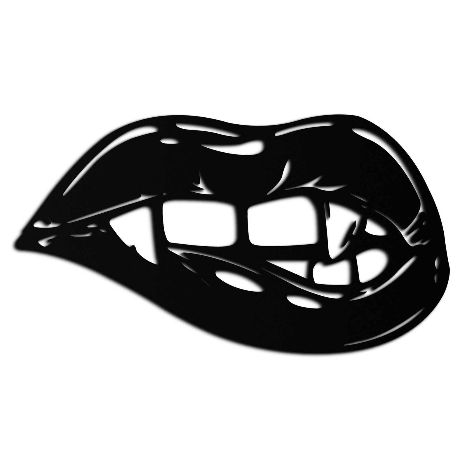 Geometric Lips Metal Wall Art - Bold & Modern Statement Piece- KAF186