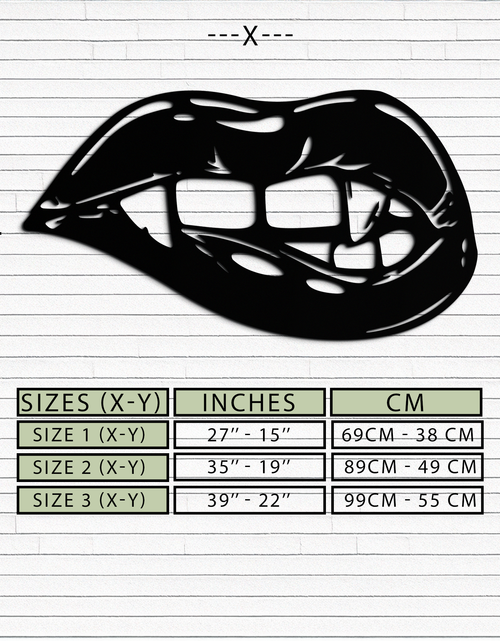 Load image into Gallery viewer, Geometric Lips Metal Wall Art - Bold &amp; Modern Statement Piece- KAF186

