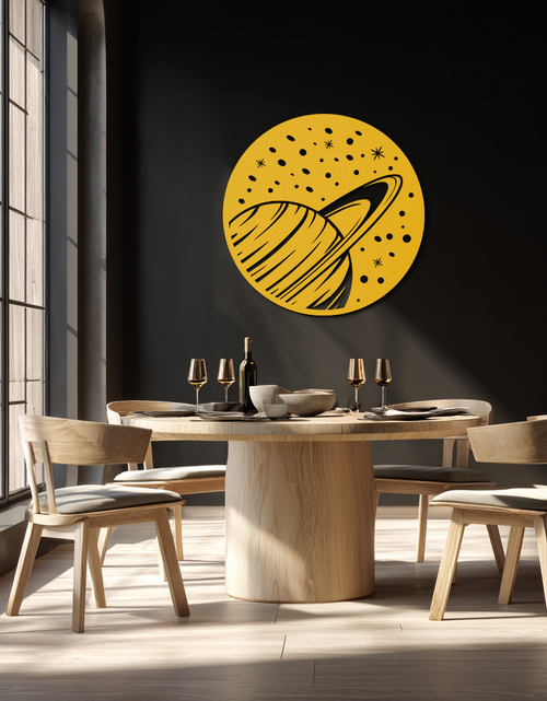 Load image into Gallery viewer, Saturn Planet Metal Wall Art - Cosmic Space Decor- KAF187
