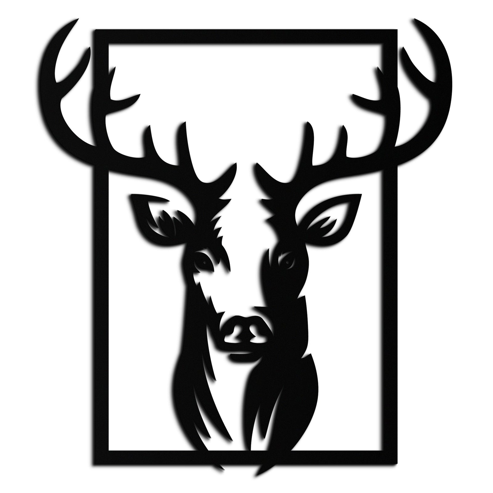Majestic Deer Metal Duvar Sanatı - Doğadan Esinlenen Minimalist Dekor- KAF190
