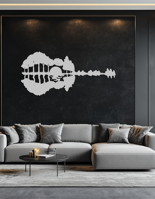 Resmi Galeri görüntüleyicisine yükleyin, Gitar Manzara Metal Duvar Sanatı – Müzik ve Doğa Füzyonu - KAF191
