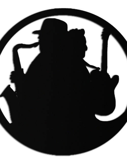 Load image into Gallery viewer, Jazz Musicians Metal Wall Art – Saxophone &amp; Guitar Design - KAF192
