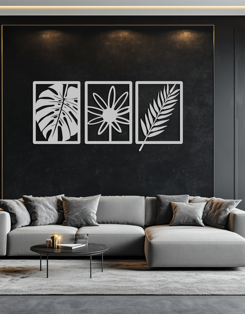 Load image into Gallery viewer, Botanical Metal Wall Art Set - Nature-Inspired Minimalist Decor - KAF198
