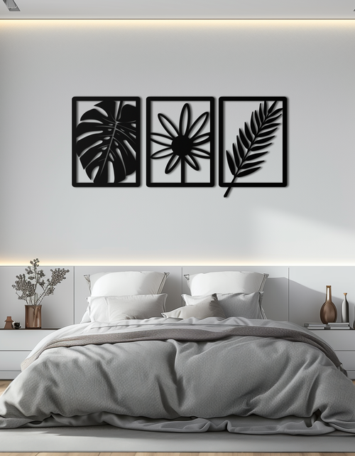 Load image into Gallery viewer, Botanical Metal Wall Art Set - Nature-Inspired Minimalist Decor - KAF198
