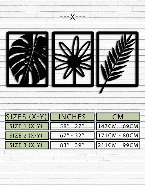 Load image into Gallery viewer, Botanical Metal Wall Art Set - Nature-Inspired Minimalist Decor - KAF198

