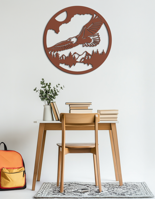 Load image into Gallery viewer, Majestic Eagle Metal Wall Art - Nature-Inspired Decor - KAF201
