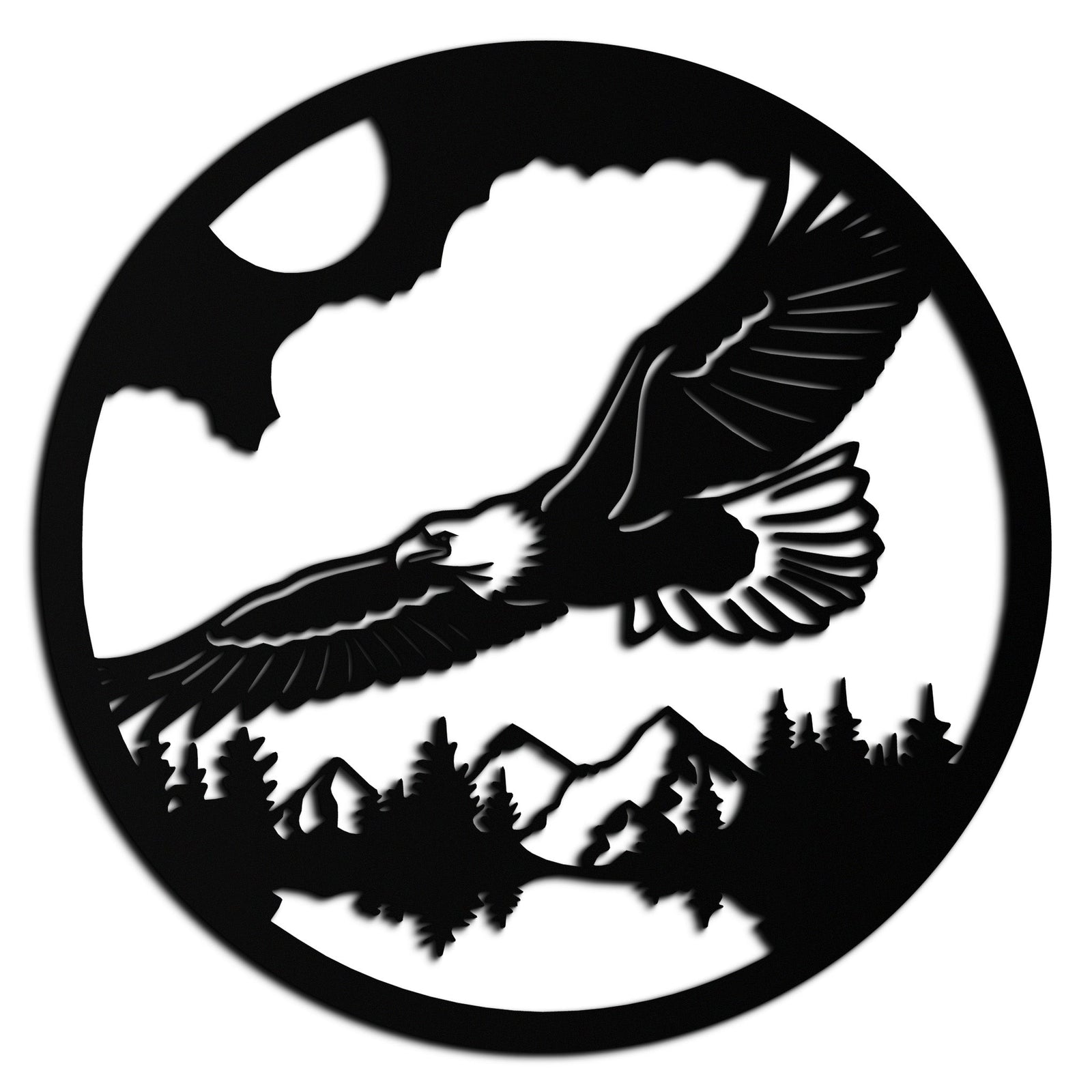 Majestic Eagle Metal Wall Art - Nature-Inspired Decor - KAF201