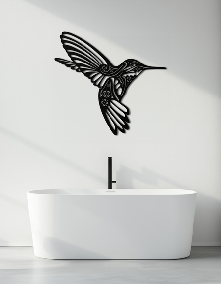Hummingbird Metal Wall Art - Elegant Nature-Inspired Decor - KAF203