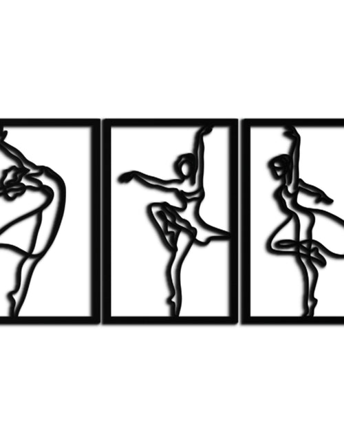 Load image into Gallery viewer, Elegant Ballerina Trio Metal Wall Art - Graceful Dance Silhouettes - KAF205
