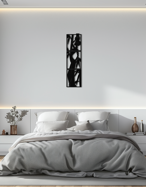 Load image into Gallery viewer, African Woman Metal Wall Art - Elegant Tribal Home Decor - KAF206
