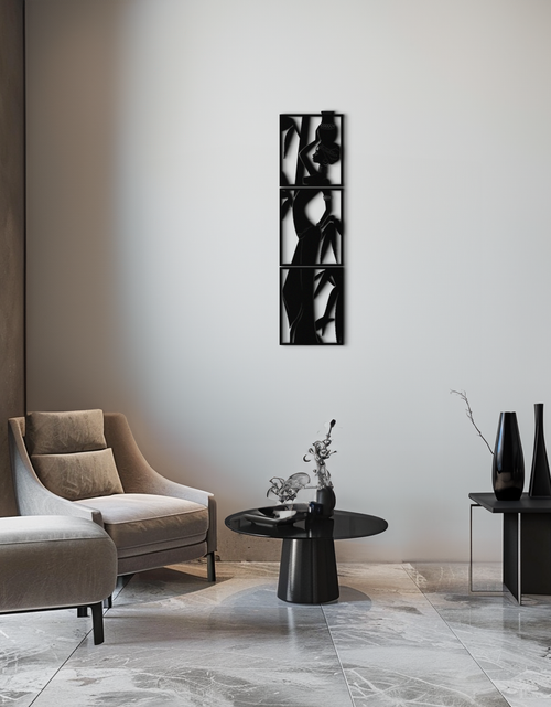 Load image into Gallery viewer, African Woman Metal Wall Art - Elegant Tribal Home Decor - KAF206
