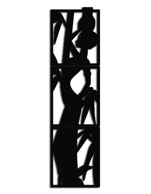 Load image into Gallery viewer, African Woman Metal Wall Art - Elegant Tribal Home Decor - KAF206
