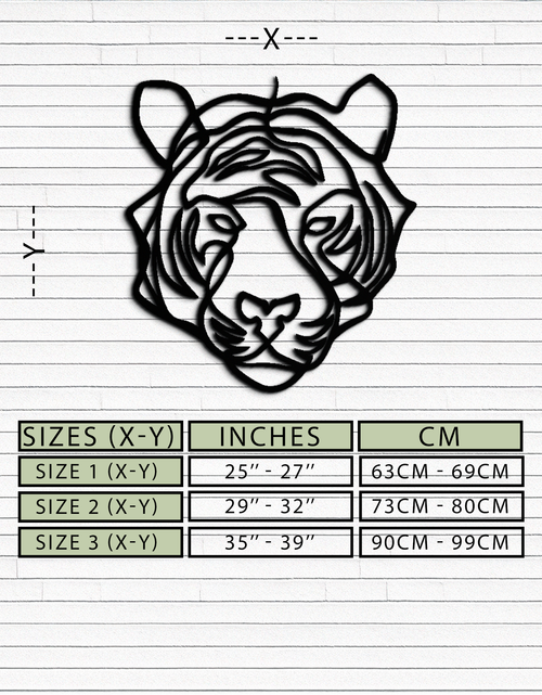 Load image into Gallery viewer, Geometric Tiger Metal Wall Art - Modern Minimalist Decor - KAF207
