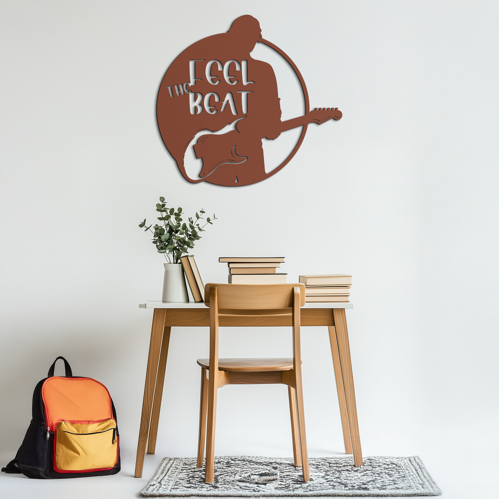 Feel the Beat Metal Wall Art - Music-Inspired Decor - KAF210