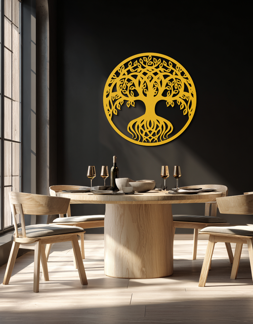 Load image into Gallery viewer, Round Tree of Life Metal Wall Art – Nature-Inspired Decor - KAF217
