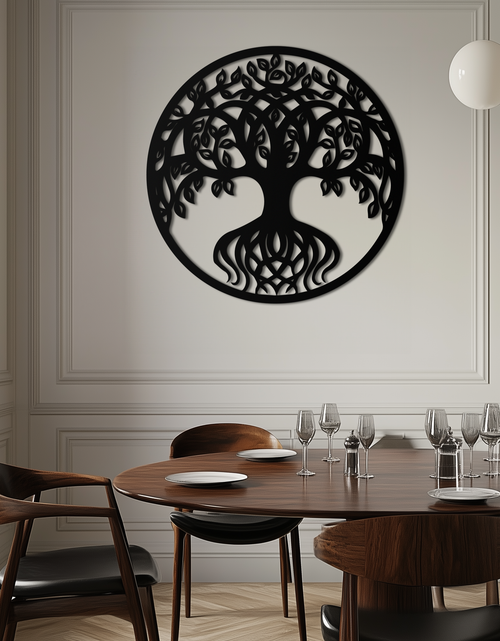 Load image into Gallery viewer, Round Tree of Life Metal Wall Art – Nature-Inspired Decor - KAF217
