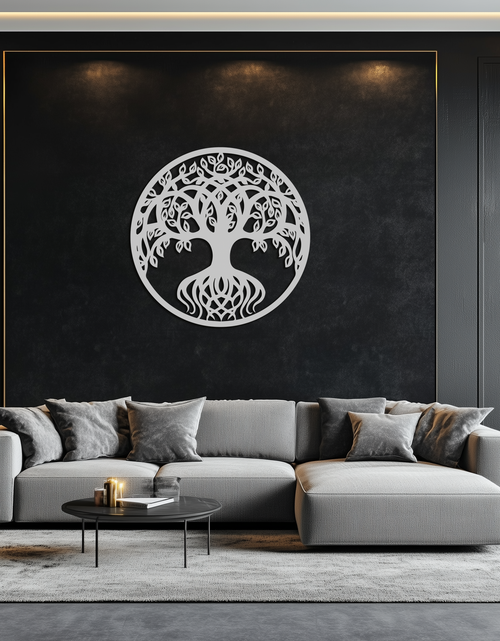 Load image into Gallery viewer, Round Tree of Life Metal Wall Art – Nature-Inspired Decor - KAF217
