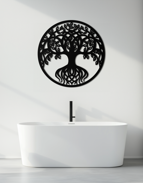 Load image into Gallery viewer, Round Tree of Life Metal Wall Art – Nature-Inspired Decor - KAF217
