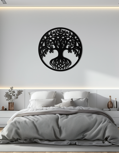 Load image into Gallery viewer, Round Tree of Life Metal Wall Art – Nature-Inspired Decor - KAF217
