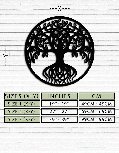 Load image into Gallery viewer, Round Tree of Life Metal Wall Art – Nature-Inspired Decor - KAF217
