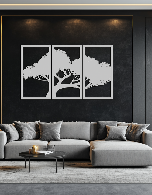 Load image into Gallery viewer, Tree Silhouette Metal Wall Art - Modern Nature-Inspired Decor - KAF222
