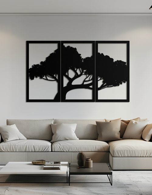 Load image into Gallery viewer, Tree Silhouette Metal Wall Art - Modern Nature-Inspired Decor - KAF222
