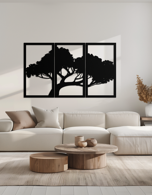 Load image into Gallery viewer, Tree Silhouette Metal Wall Art - Modern Nature-Inspired Decor - KAF222
