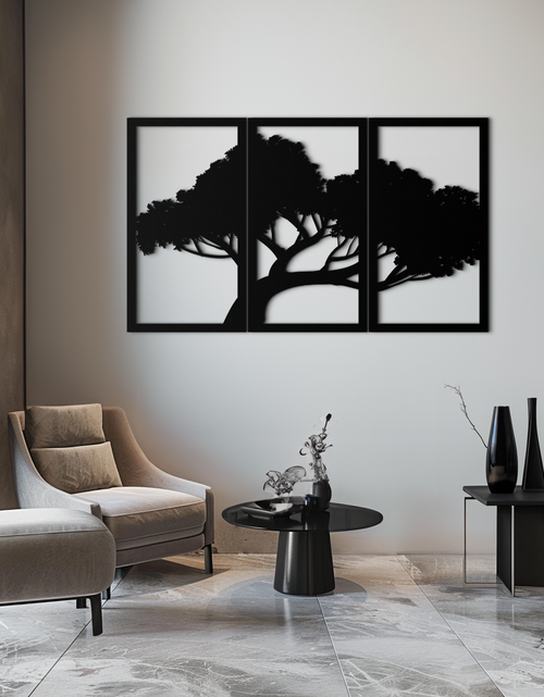 Load image into Gallery viewer, Tree Silhouette Metal Wall Art - Modern Nature-Inspired Decor - KAF222
