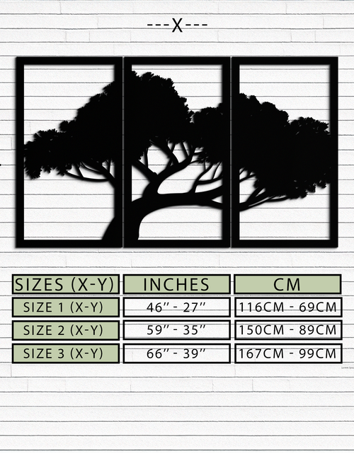 Load image into Gallery viewer, Tree Silhouette Metal Wall Art - Modern Nature-Inspired Decor - KAF222
