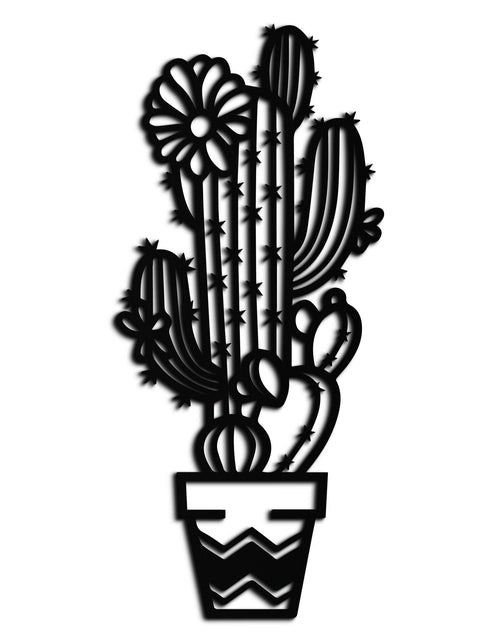 Load image into Gallery viewer, Cactus Metal Wall Art - Modern Geometric Desert Decor - KAF224
