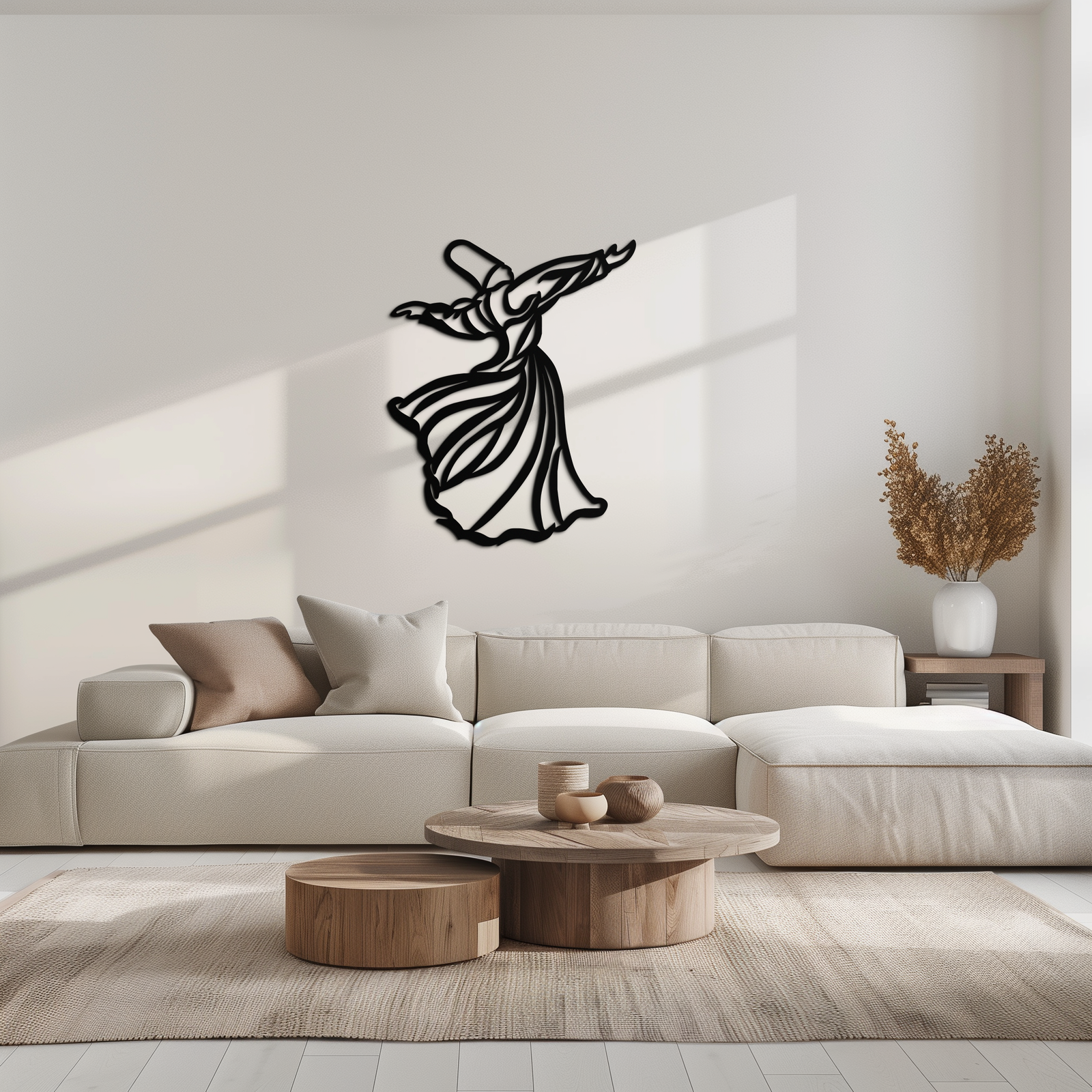 Semazen Metal Wall Art - Whirling Dervish Sufi Decor - KAF226