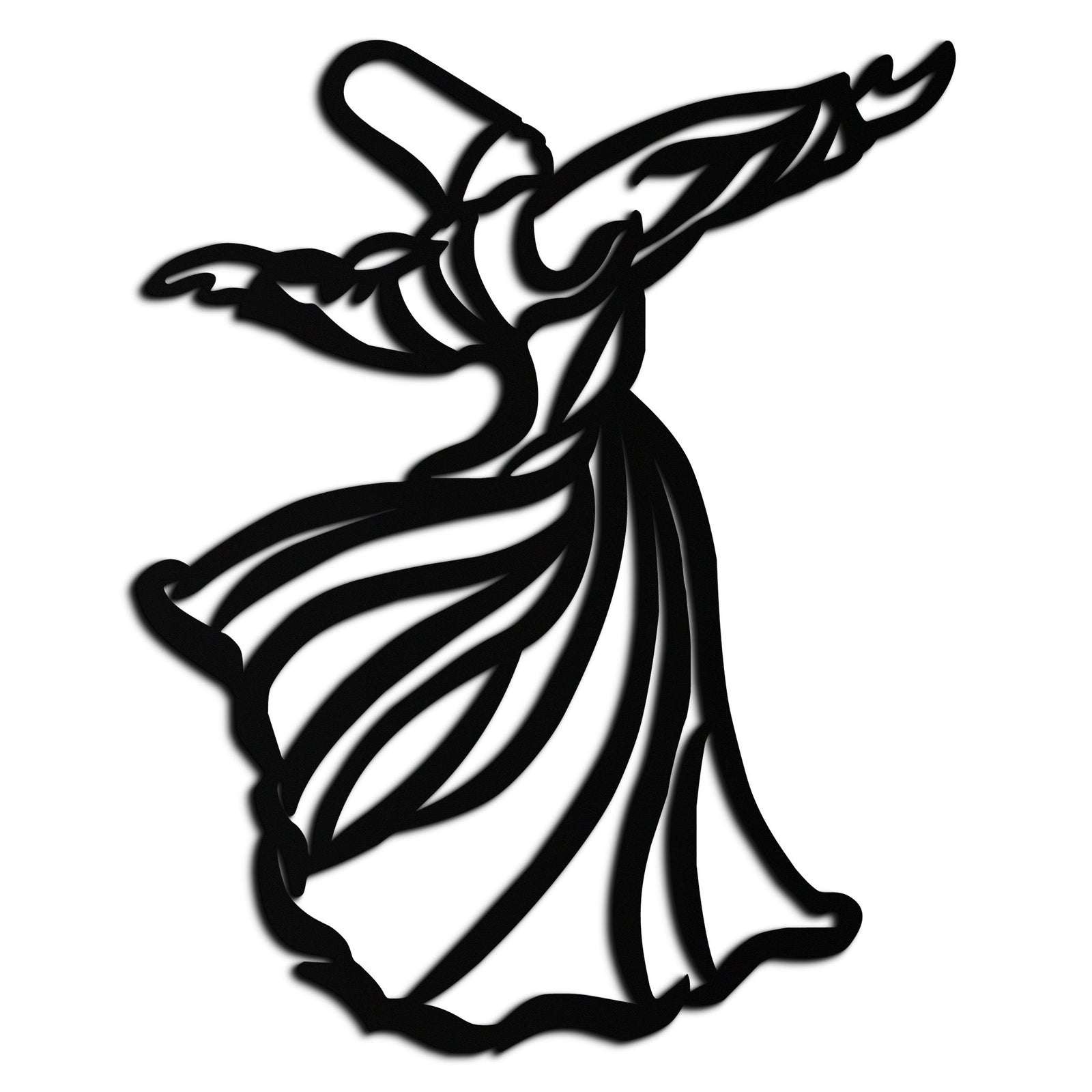 Semazen Metal Wall Art - Whirling Dervish Sufi Decor - KAF226