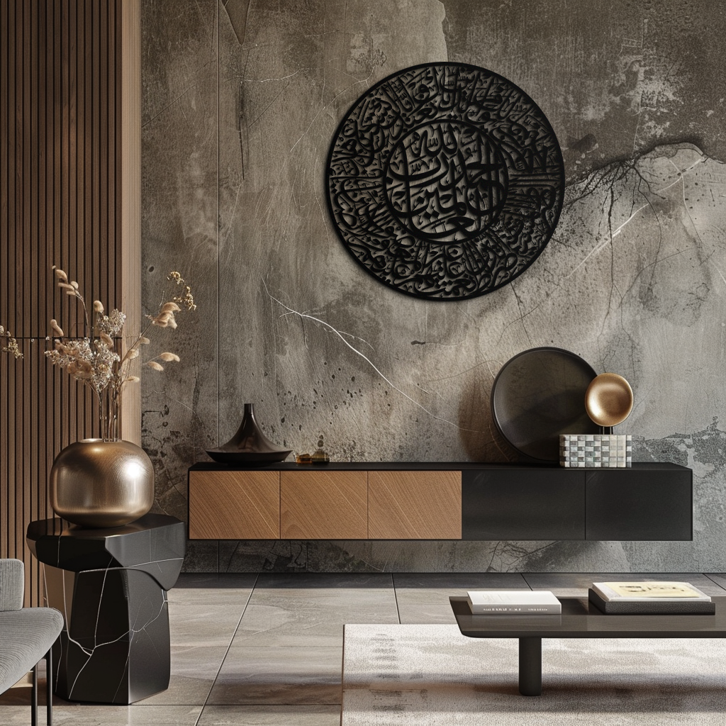 Fatiha Surah Metal Wall Art - Elegant Islamic Calligraphy - KAF229