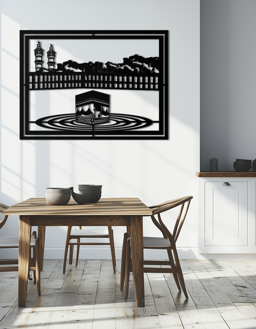 Load image into Gallery viewer, Kaaba Metal Wall Art - Sacred Islamic Wall Decor - KAF232

