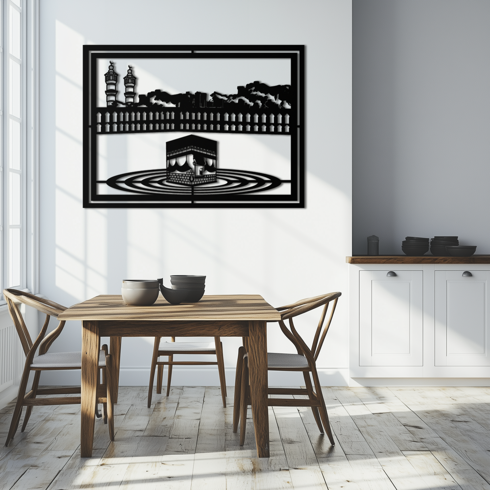 Kaaba Metal Wall Art - Sacred Islamic Wall Decor - KAF232