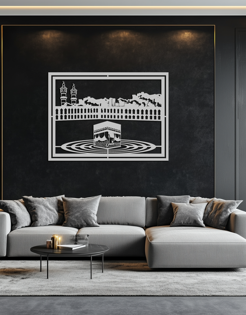 Load image into Gallery viewer, Kaaba Metal Wall Art - Sacred Islamic Wall Decor - KAF232

