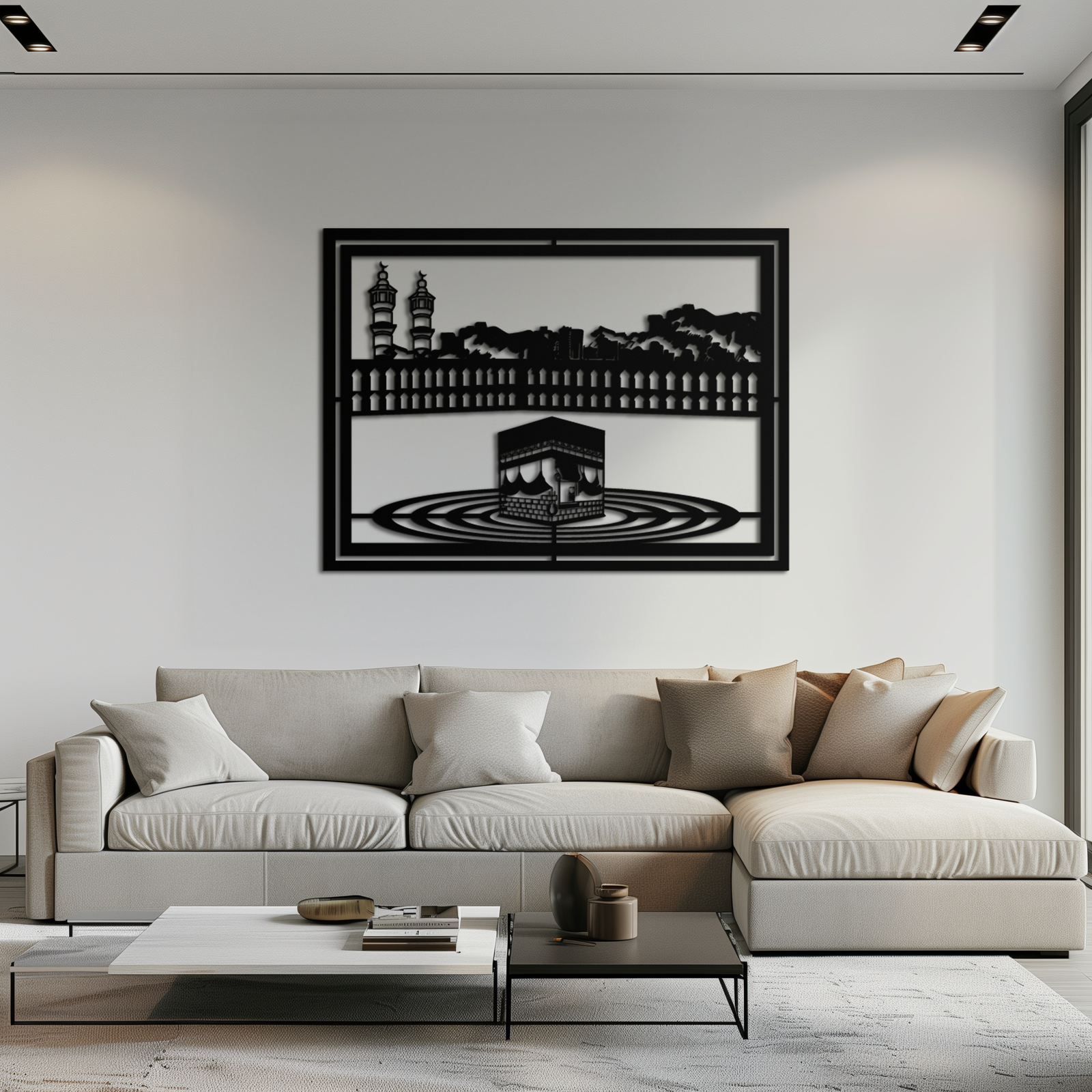 Kaaba Metal Wall Art - Sacred Islamic Wall Decor - KAF232