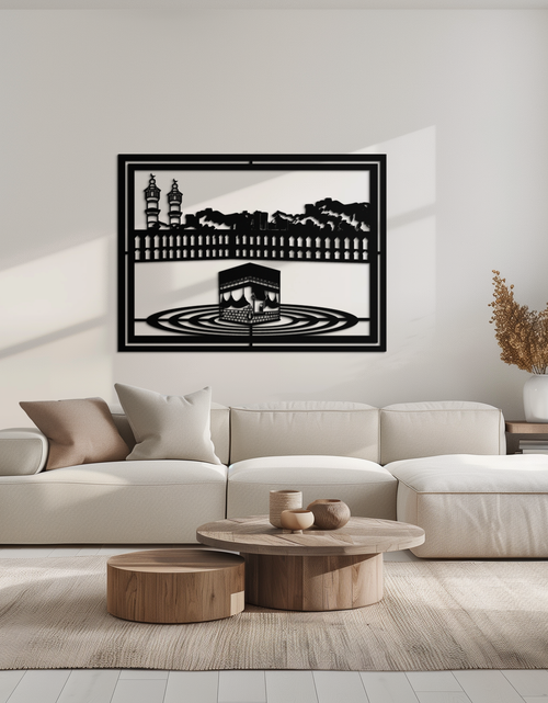 Load image into Gallery viewer, Kaaba Metal Wall Art - Sacred Islamic Wall Decor - KAF232
