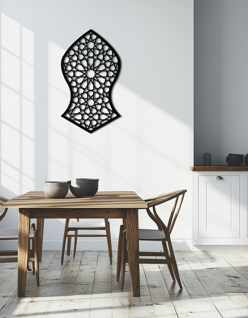 Resmi Galeri görüntüleyicisine yükleyin, Selçuklu Desenli Metal Duvar Sanatı – Zamansız Geometrik Zarafet - KAF245
