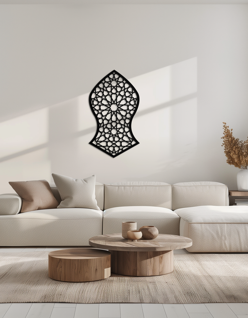 Resmi Galeri görüntüleyicisine yükleyin, Selçuklu Desenli Metal Duvar Sanatı – Zamansız Geometrik Zarafet - KAF245
