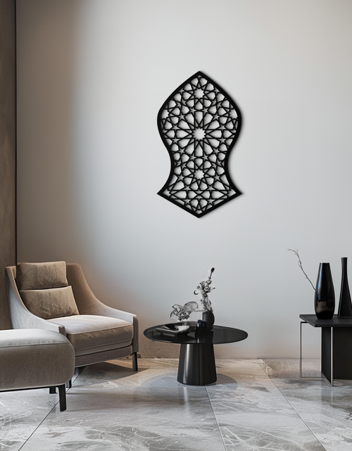 Resmi Galeri görüntüleyicisine yükleyin, Selçuklu Desenli Metal Duvar Sanatı – Zamansız Geometrik Zarafet - KAF245
