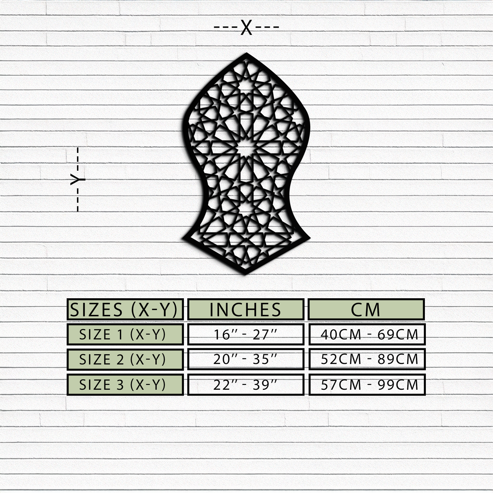 Selçuklu Desenli Metal Duvar Sanatı – Zamansız Geometrik Zarafet - KAF245